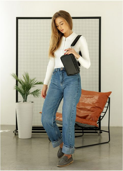 Женская сумка бананка Harvi черная (SKU_88213001-VS) Sambag (302450134)