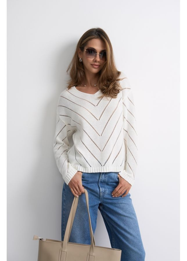 Молочный джемпер 2851 молочный Triko Bakh