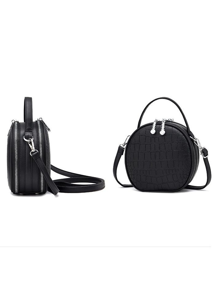 Сумка женская круглая с брелком фиолетовая на плечо экокожа ProDobro (363136184)