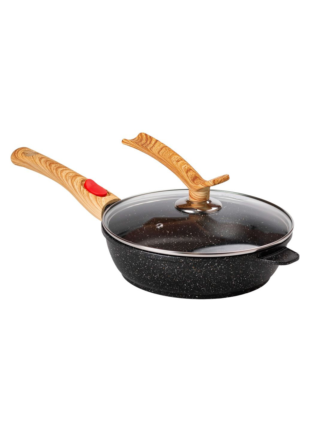 Сковорода универсальная алюминиевая 24 см со съемной ручкой, MGC (324071673)