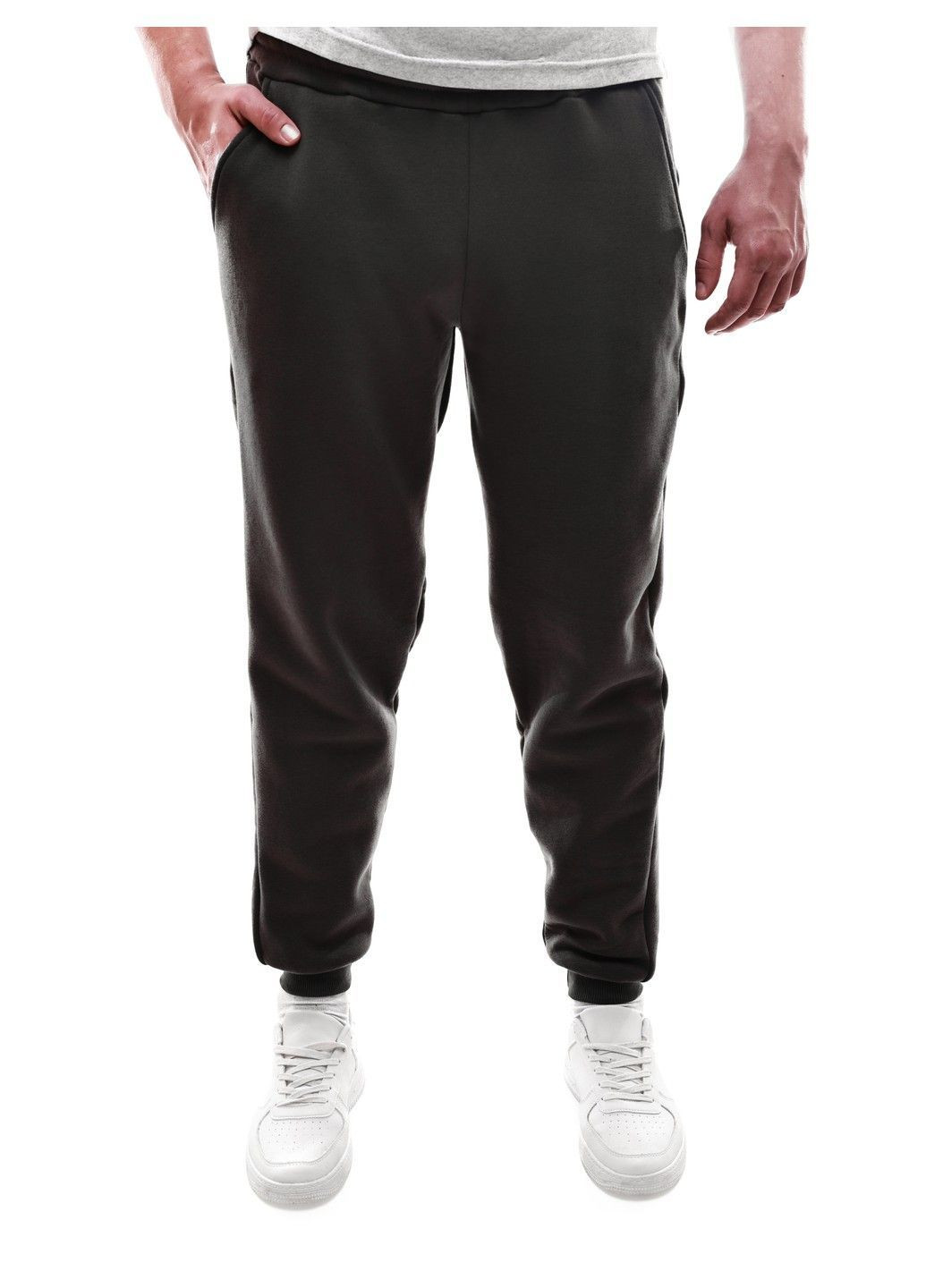 Серые зимние брюки No Brand