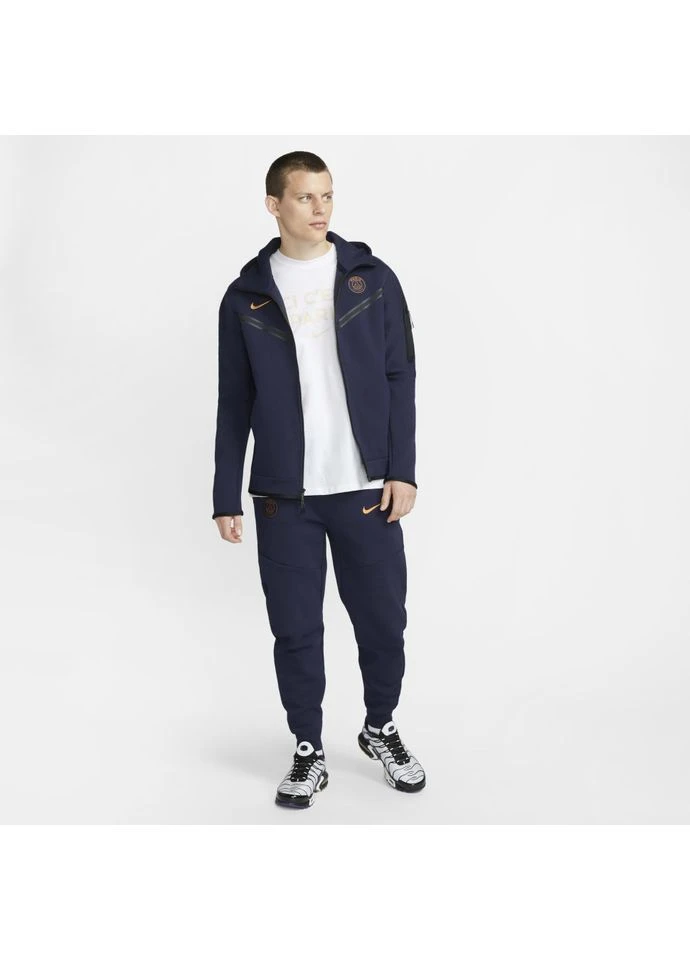 Толстовка чоловіча Paris Saint-Germain 23/24 Nsw Tech Fleece Hoodie Fzwr Blue DV4827-498 Nike (386681045)
