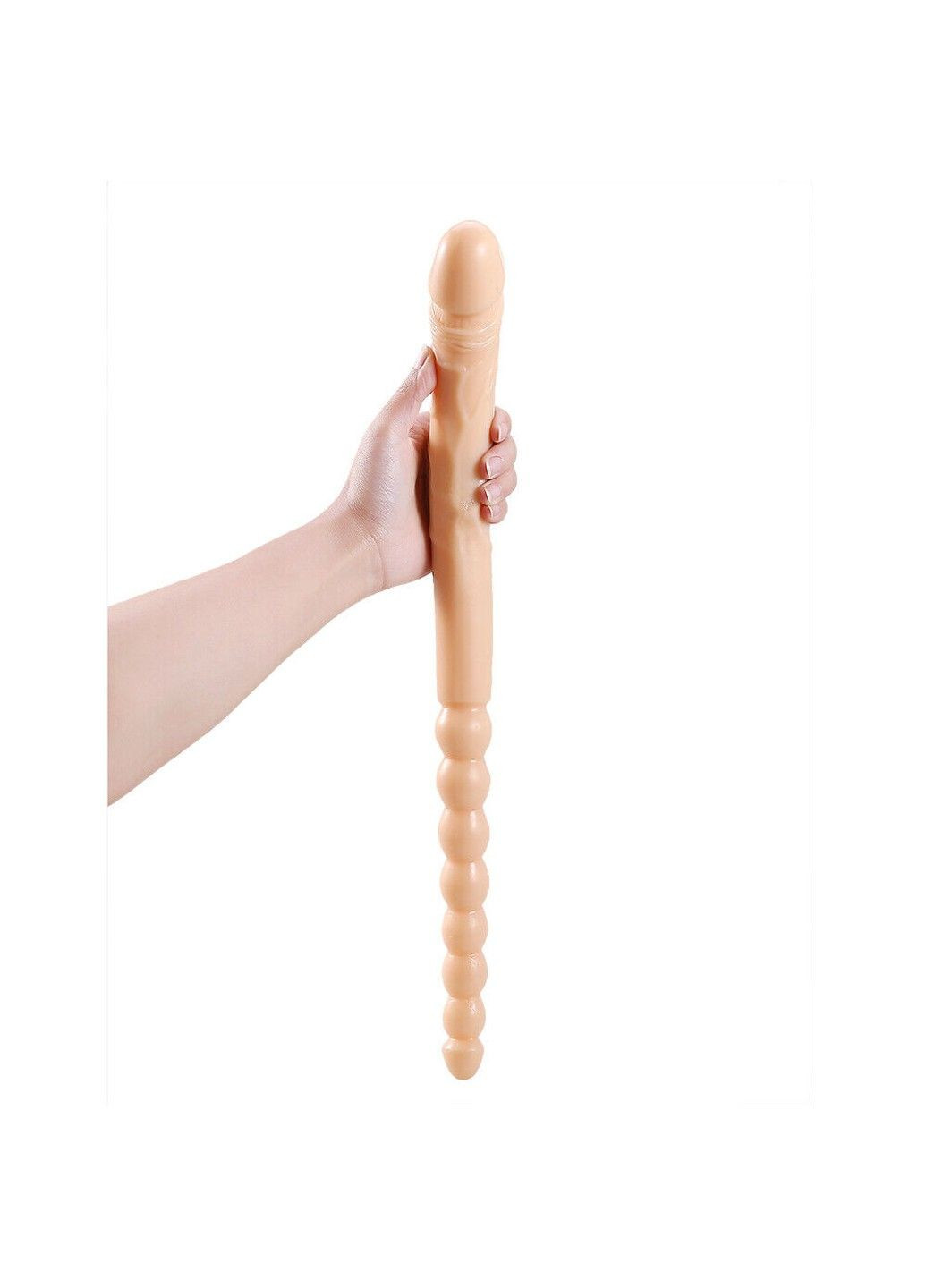 Двусторонний фаллоимитатор телесного цвета анально-вагинальный размер XL We Love (284279203)