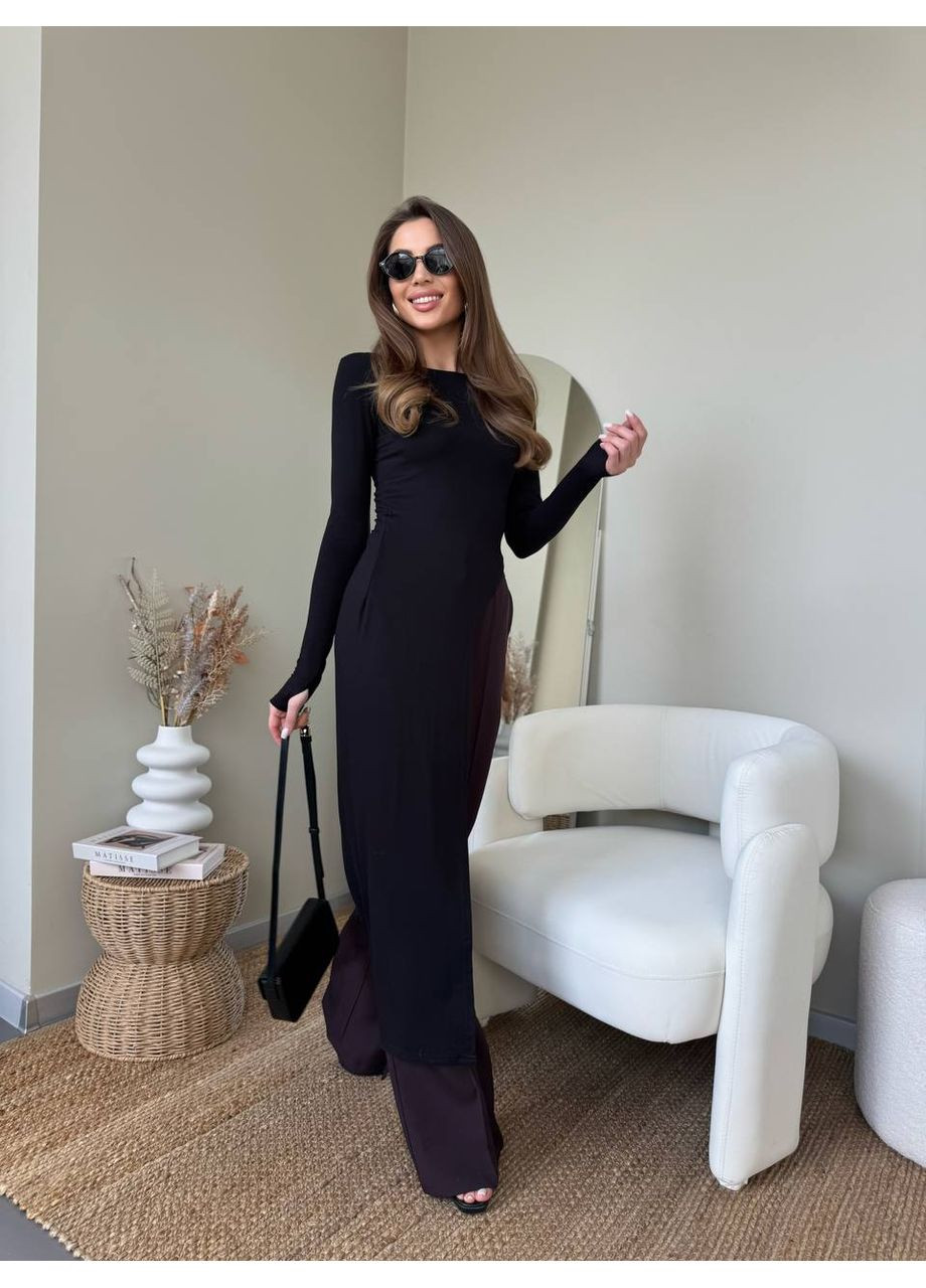 Женская туника асимметричного кроя с длинным разрезом MonCher (351554769)