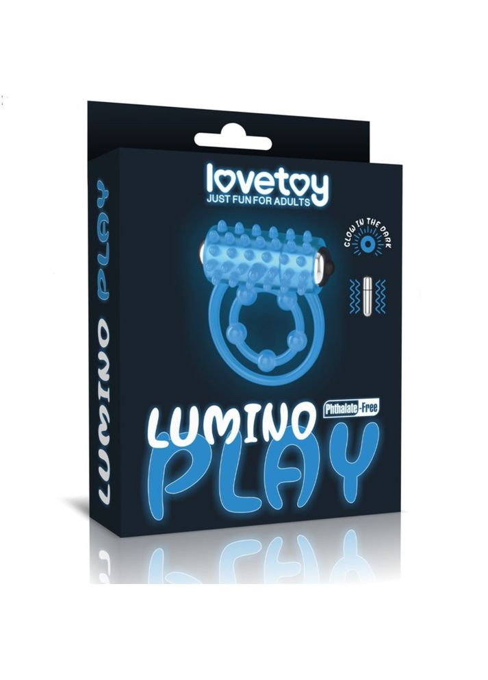 Віброкільце подвійне на член Lumino Play "vibrating penis ring" (світяться у темряві) Lovetoy (301417076)
