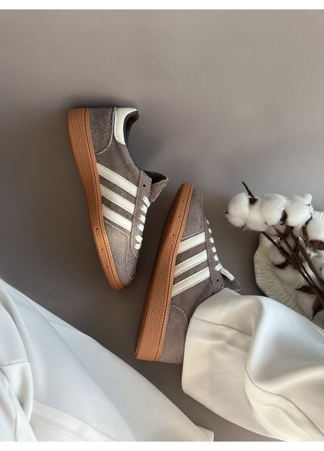 КРОССОВКИ ЖЕНСКИЕ ADIDAS SPEZIAL BEIGE WHITE АДИДАС СПЕЦИАЛ No Brand белые демисезоны (368861792)