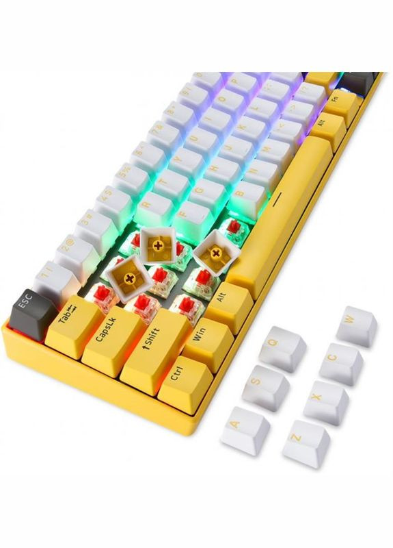 Клавиатура беспроводная BK67 Longhua Blue Yellow (mtbk67ymb) Motospeed (336956176)