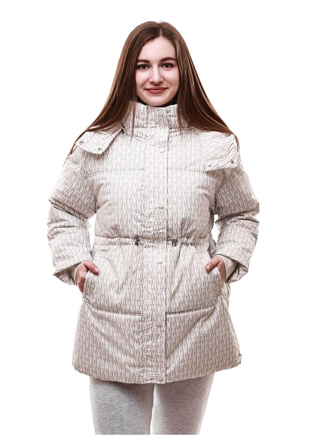 Бежева зимня куртка зимова жіноча M@C