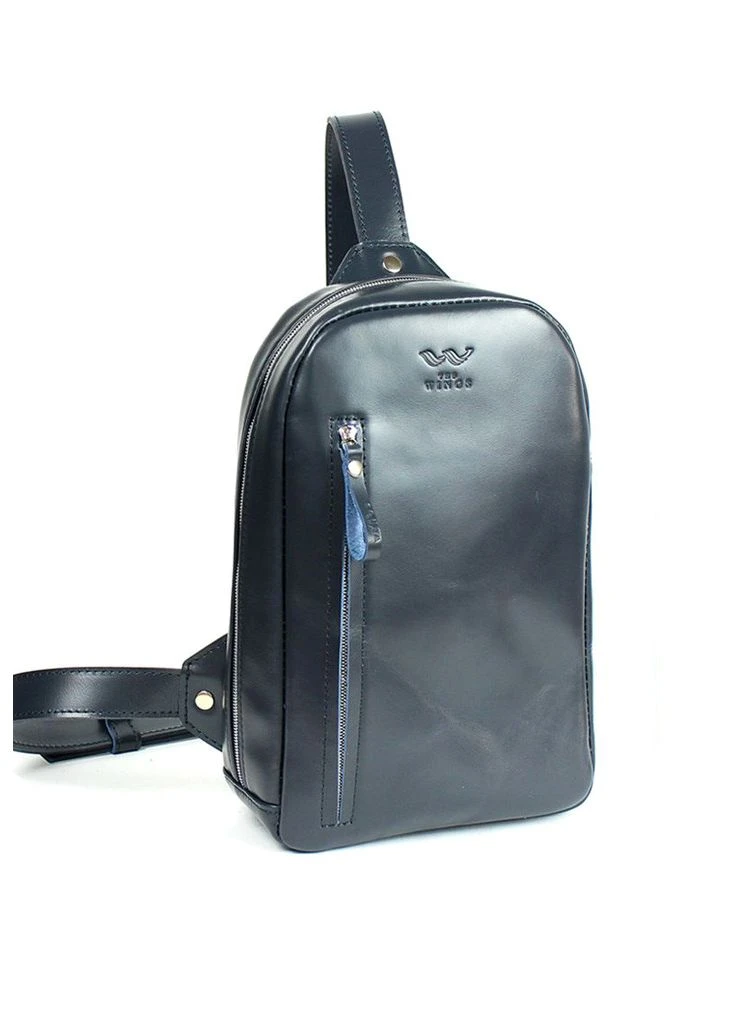 Сумка мужская из кожи на молнии синяя(BB_30002649) No Brand (385419227)