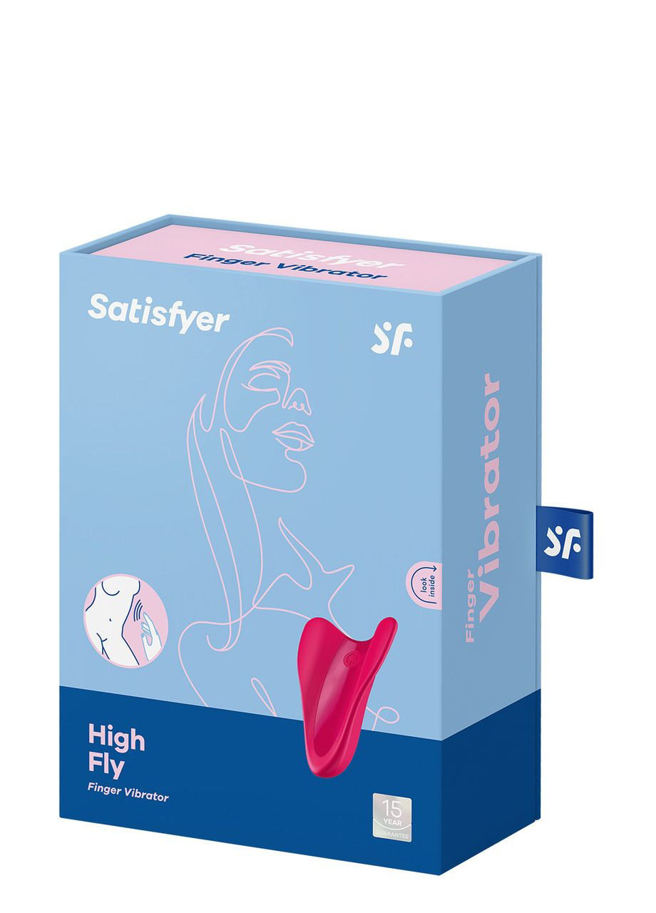 Вибратор эргономичной формы на палец High Fly красный Satisfyer (303880867)