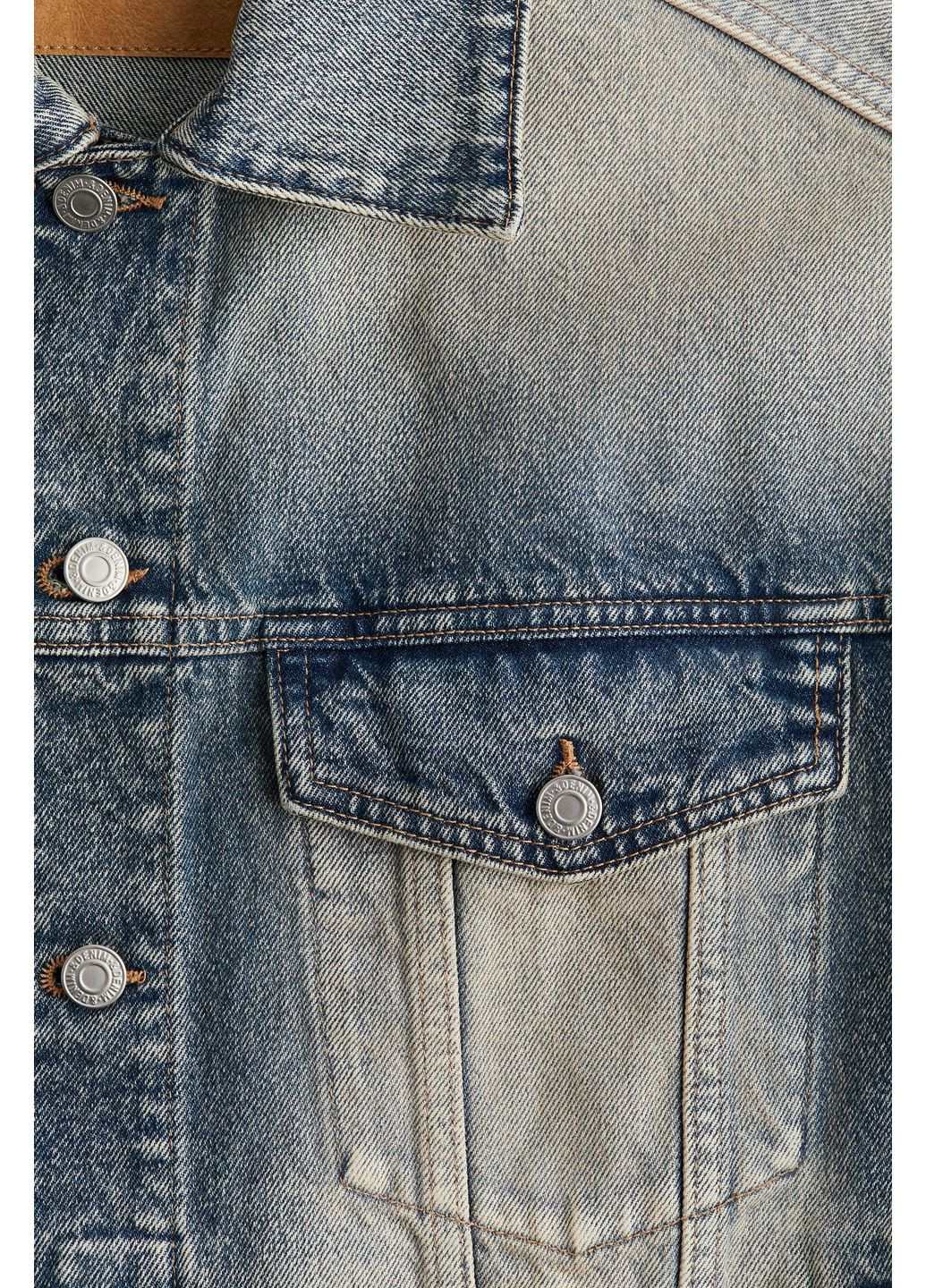 Прозора демісезонна куртка джинсова весняно-осіння вільного крою H&M