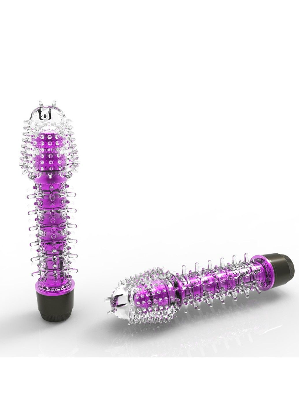 Мультискоростной вибратор с силиконовыми шипами ( фиолетовый, AAA ) We Love (284279342)