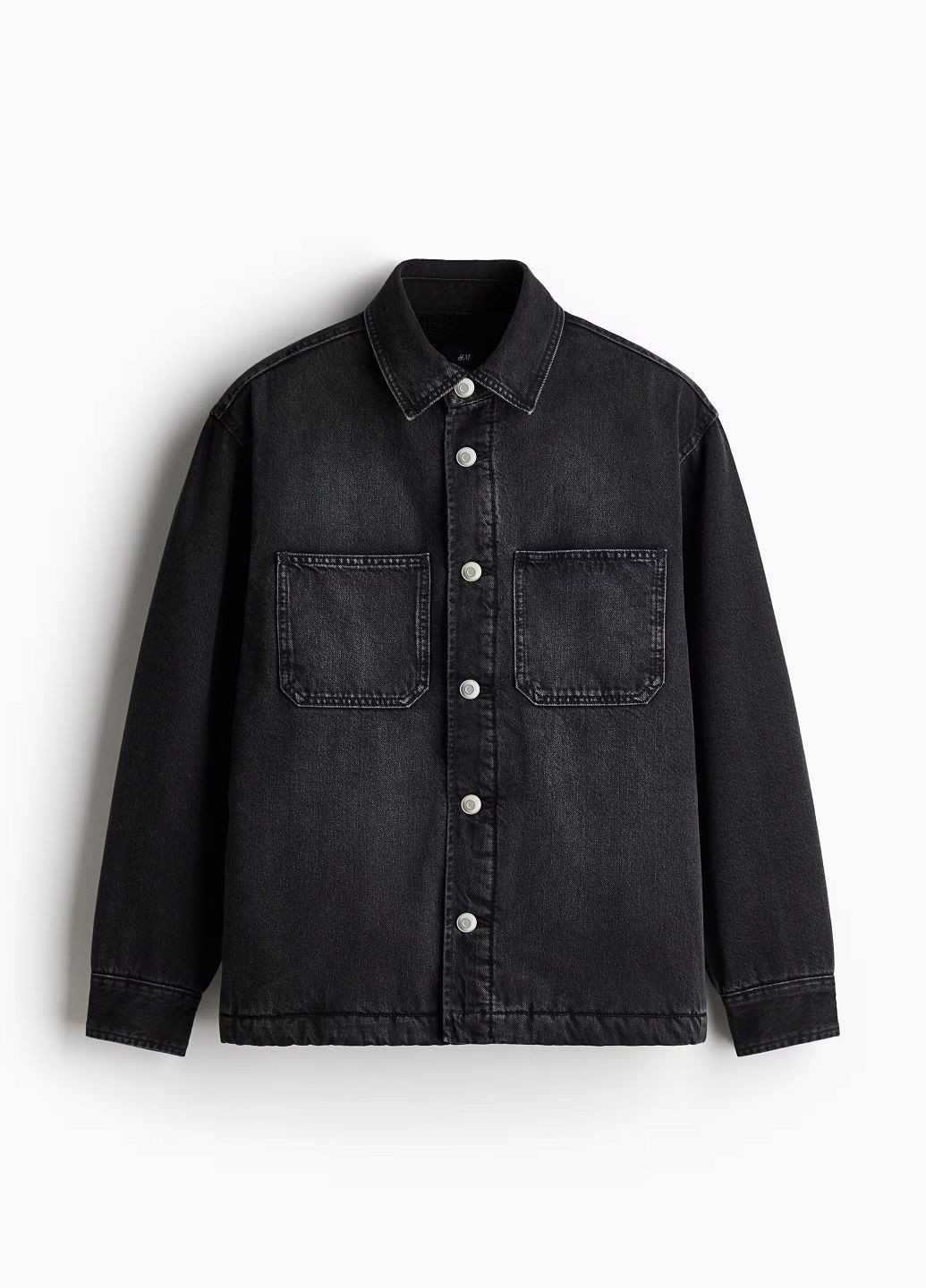 Чорна демісезонна джинсова куртка H&M