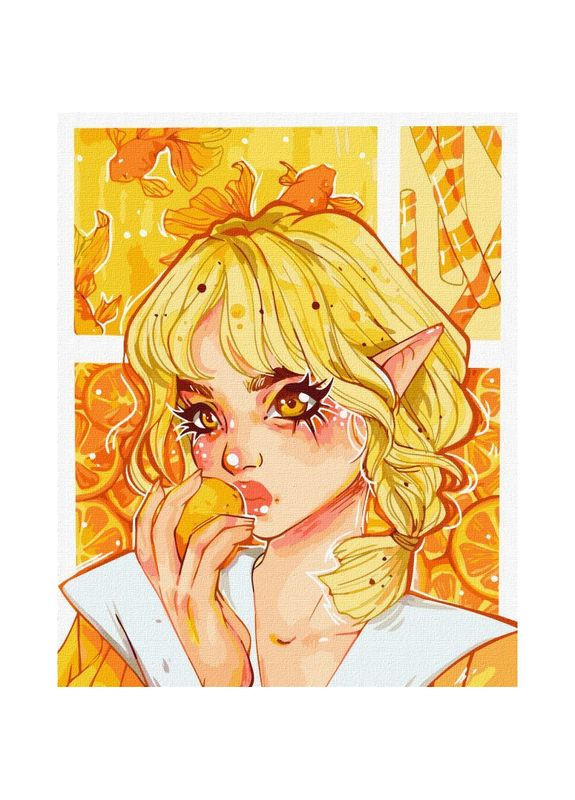 Картина за номерами "Апельсинове захоплення" ©nila_art_art KHO2548 Ідейка IDEYKA (367970362)