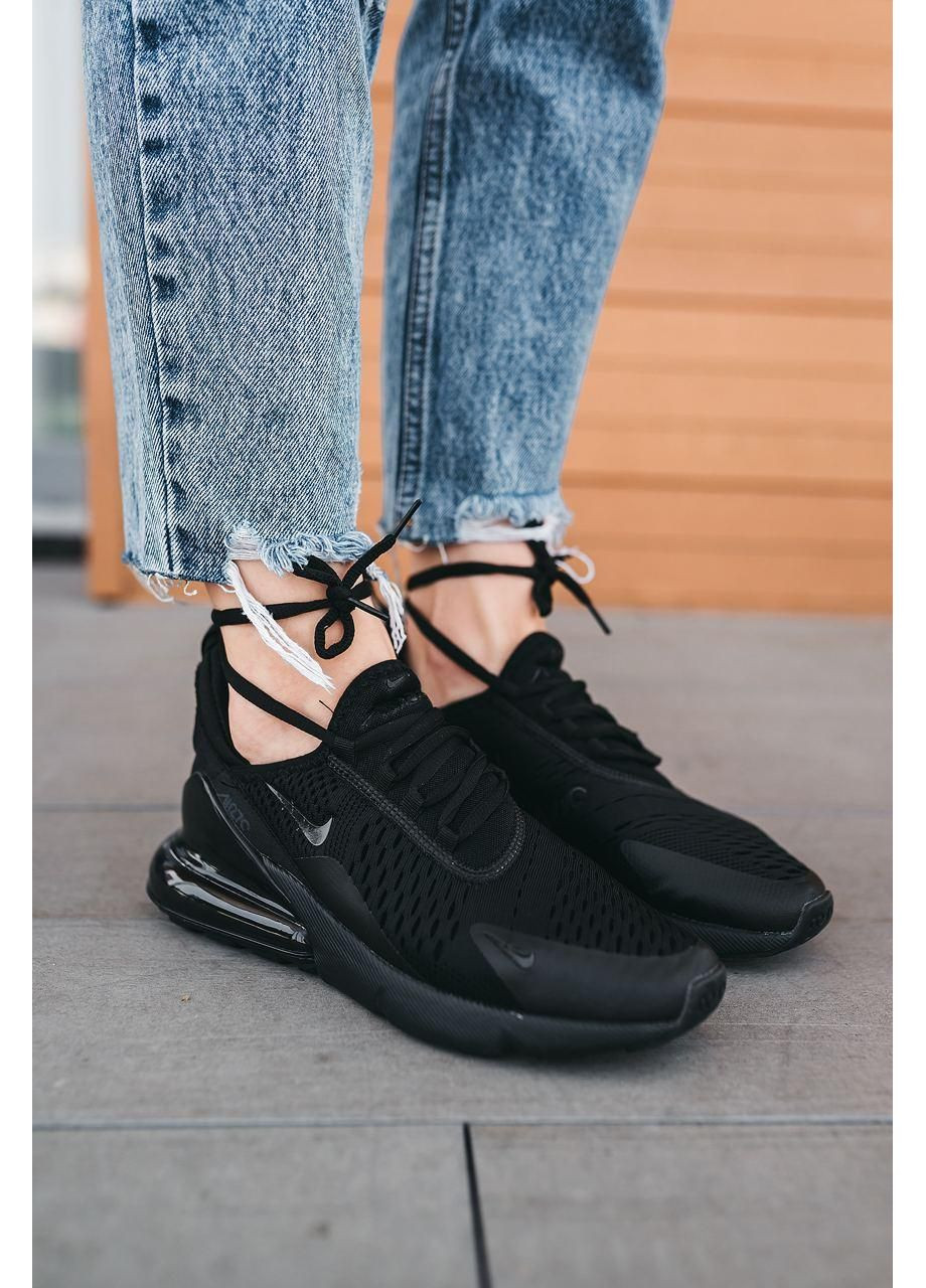 КРОСІВКИ ЖІНОЧІ NIKE AIR MAX 270 BLACK 5 НАЙК АІР МАКС 270 No Brand чорні демісезони (368868623)