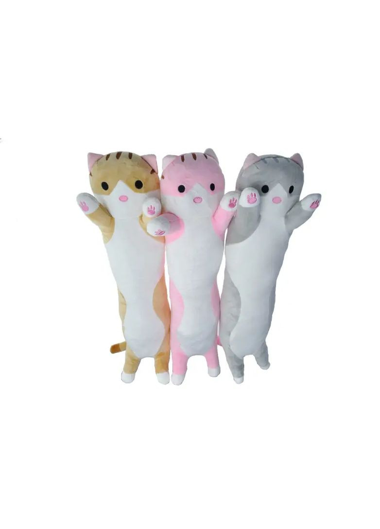 Подушка-игрушка мягкая "Кот-Батон" из текстиля с гипоаллергенным наполнителем в ассортименте 70 см Арт. No Brand Мяк7770 (370652894)