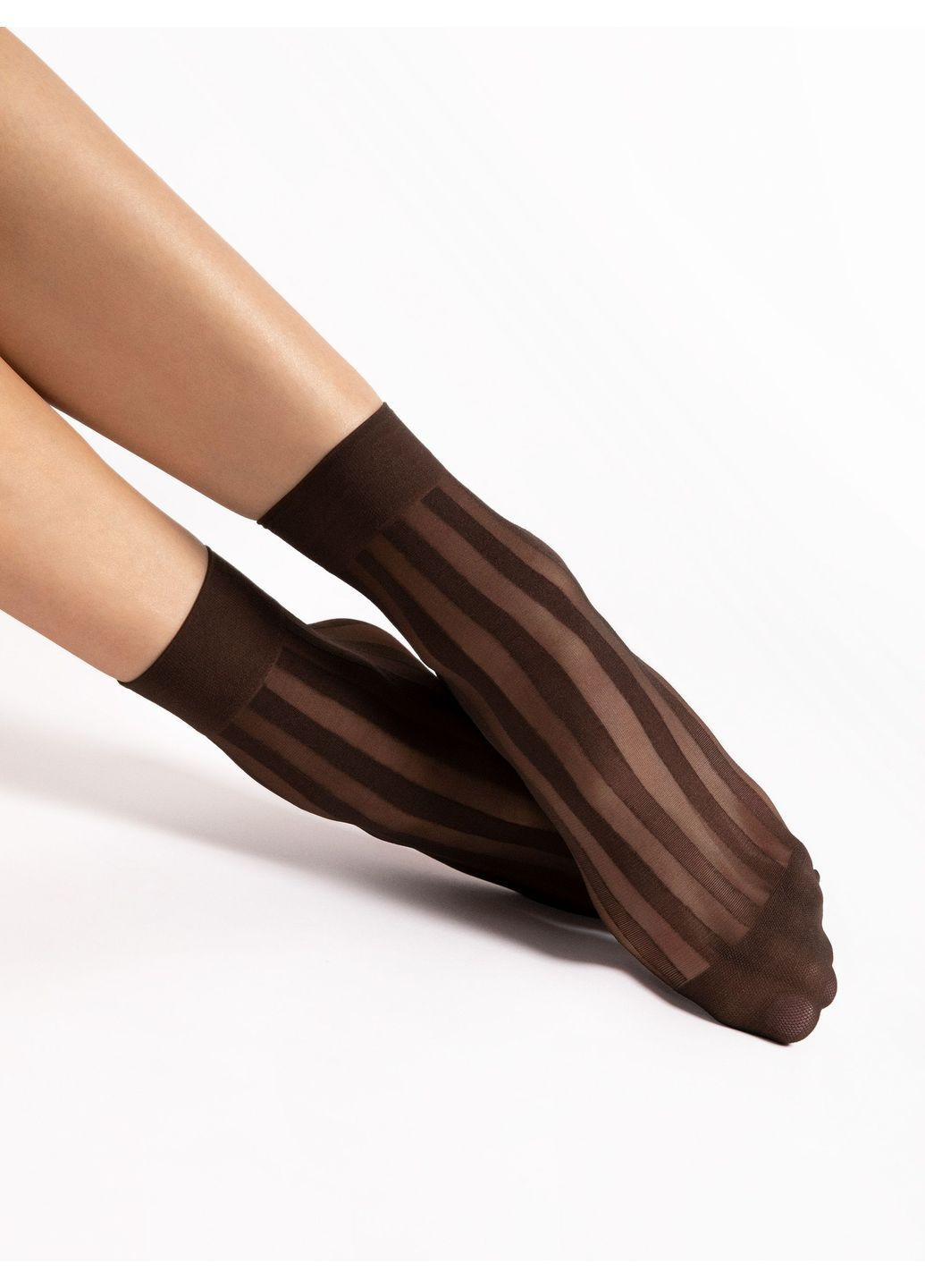 Коричневые женские носки Fiore полоска (366062922)