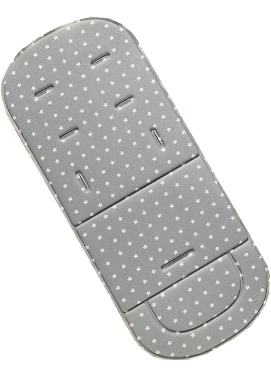 Універсальний вкладиш у коляску з отворами для ременів безпеки Беж з зірками No Brand (337171442)