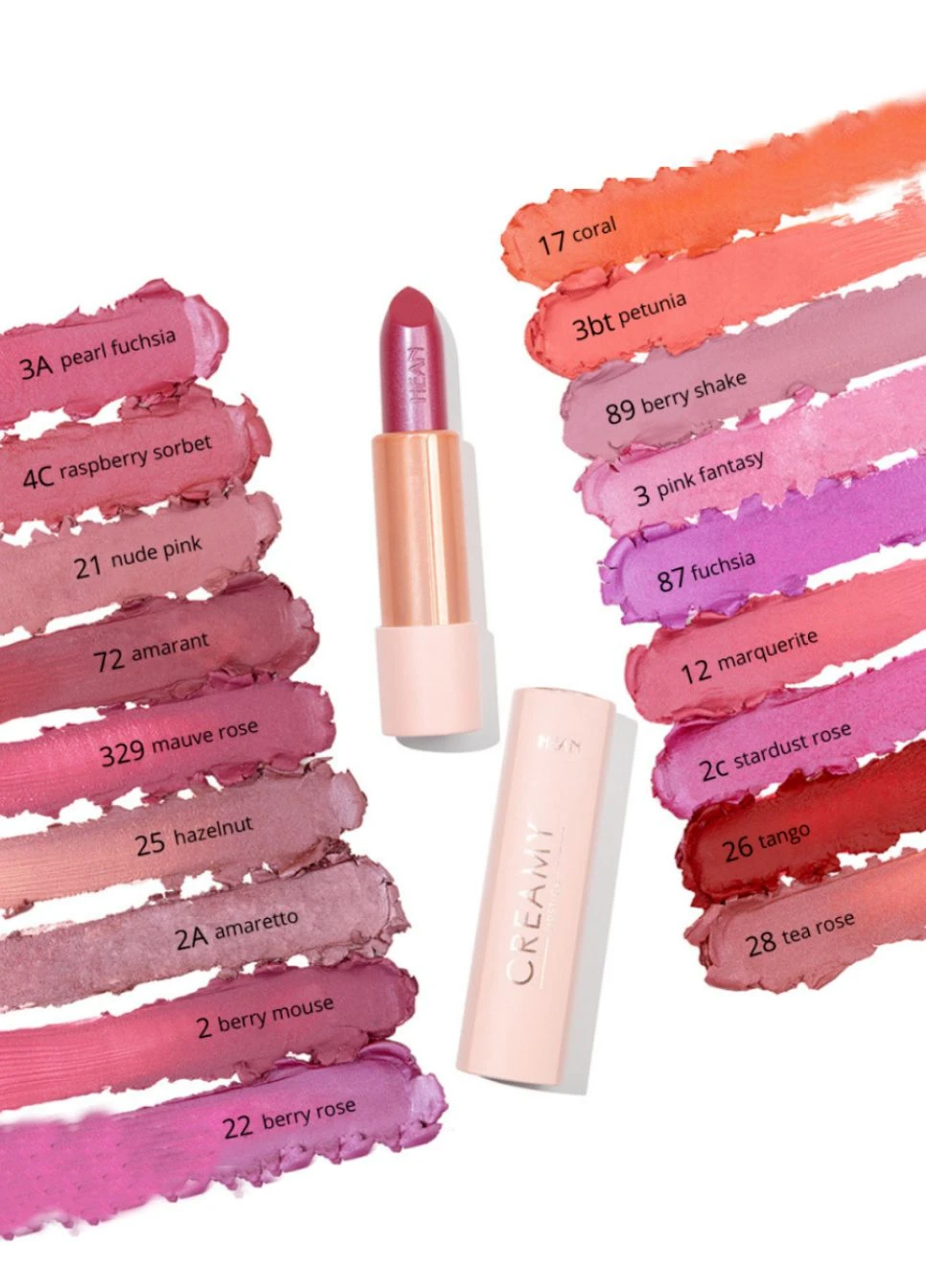 Помада для губ Creamy Lipstick 087 Fuchsia 4,5 г Hean Lips (324626048)