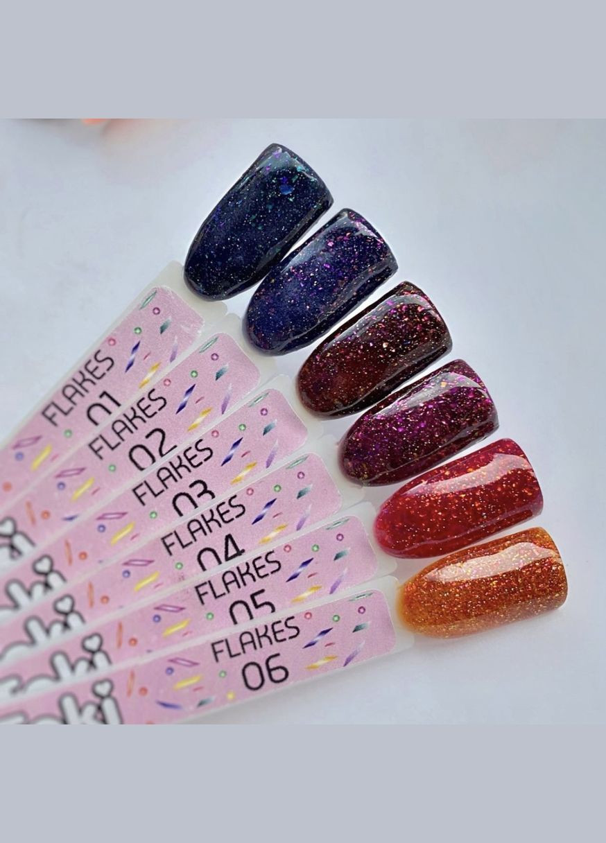 Гель-лак Flakes №004, 5 мл Toki Toki (349827928)