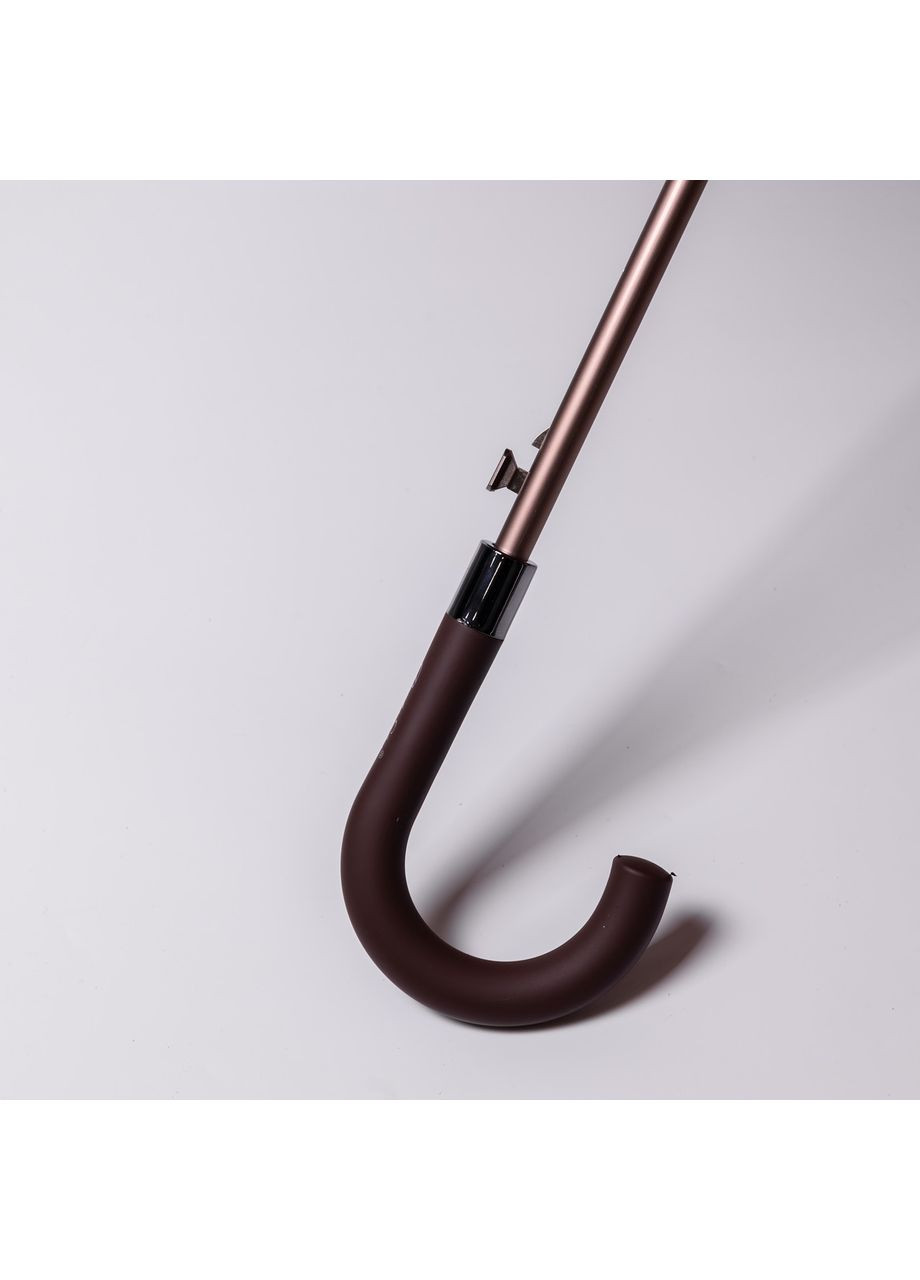 Коричневый классический зонт-трость с чехлом полуавтомат из полиэстера прочный надежный 12 спиц диаметр 120см hp-23-16br Yiwu (370675587)