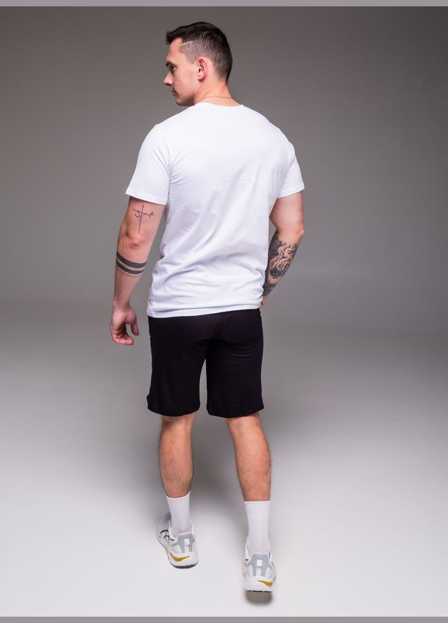 Чорно-білий літній чоловічий костюм "ukraine" з шортами Vakko