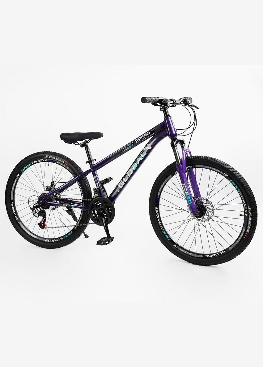 Велосипед Спортивний 26" GL-26105 "GLOBAL", рама сталева 13'', обладнання Saiguan 21 швидкість, зібраний на 75% (6800071261058) Corso (331344949)
