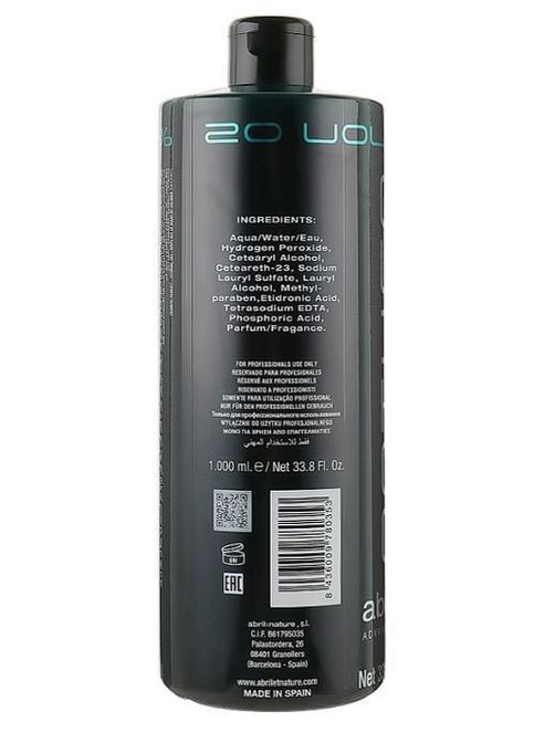 Окислювач фарби для волосся 6% Color Oxydant 20 Vol. 1000 мл Abril et Nature (339051206)