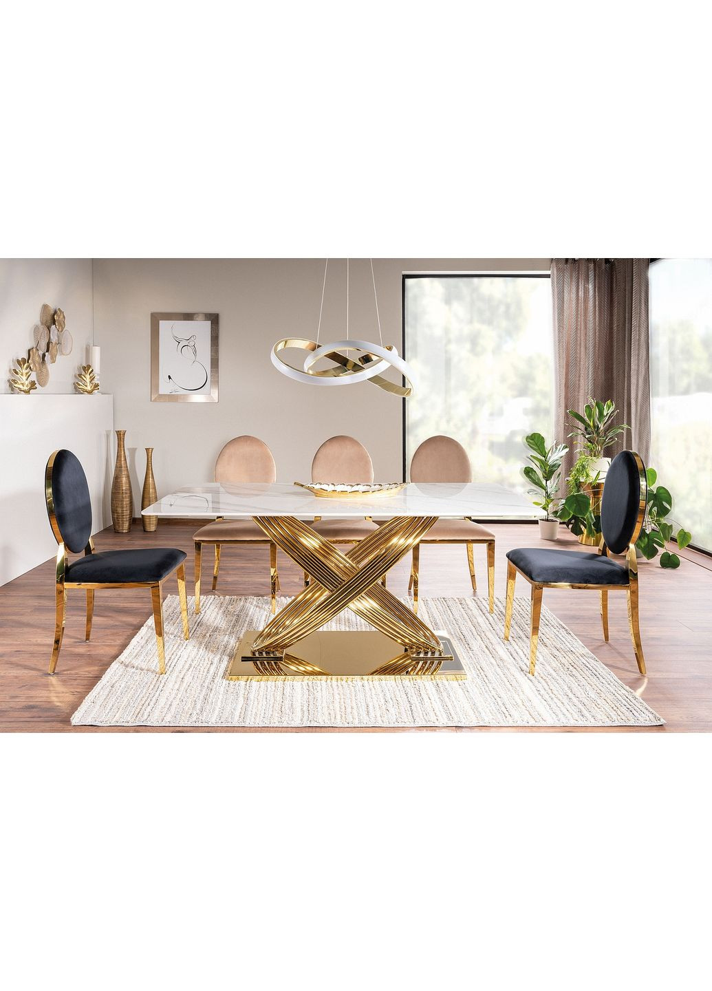 Крісло KING VELVET Золотий каркас / Чорний BLUEVEL 19 KINGVZLC Signal (372178053)