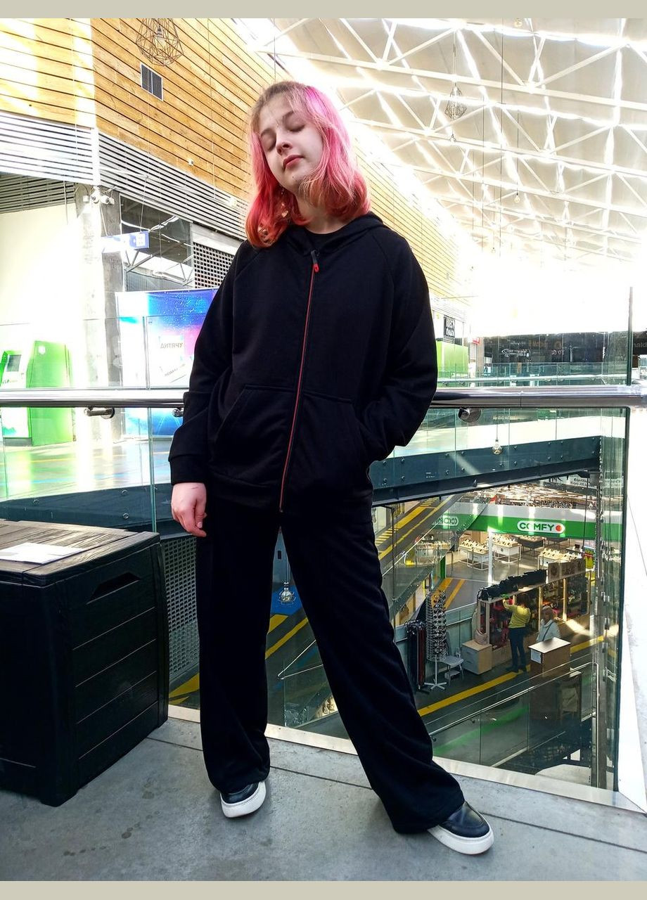 Чорне худі на блискавці з капюшоном 2 Льва (356505866)