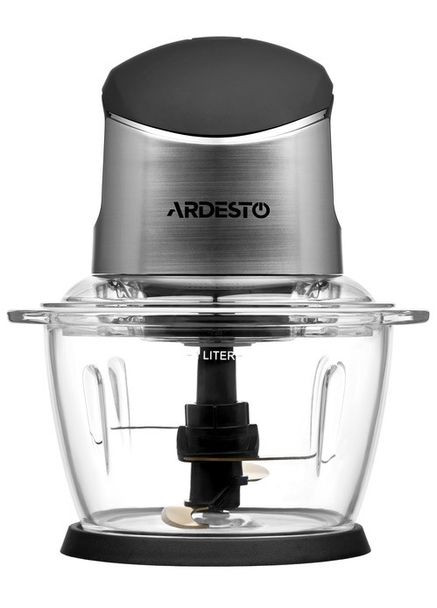 Багатофункціональний міні-блендер подрібнювач Ardesto CHK-4001BR Електричний чоппер 400Вт чаша 1л Сірий Sokany (339604824)