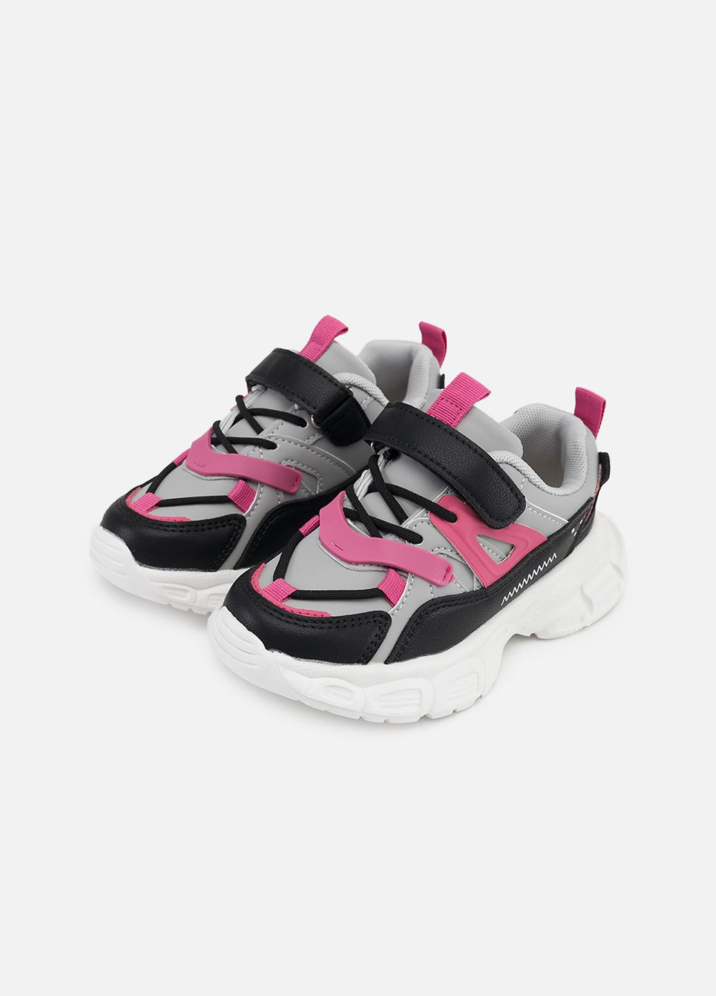 Серые демисезонные кроссовки для девочки цвет серый cb-00256596 No Brand