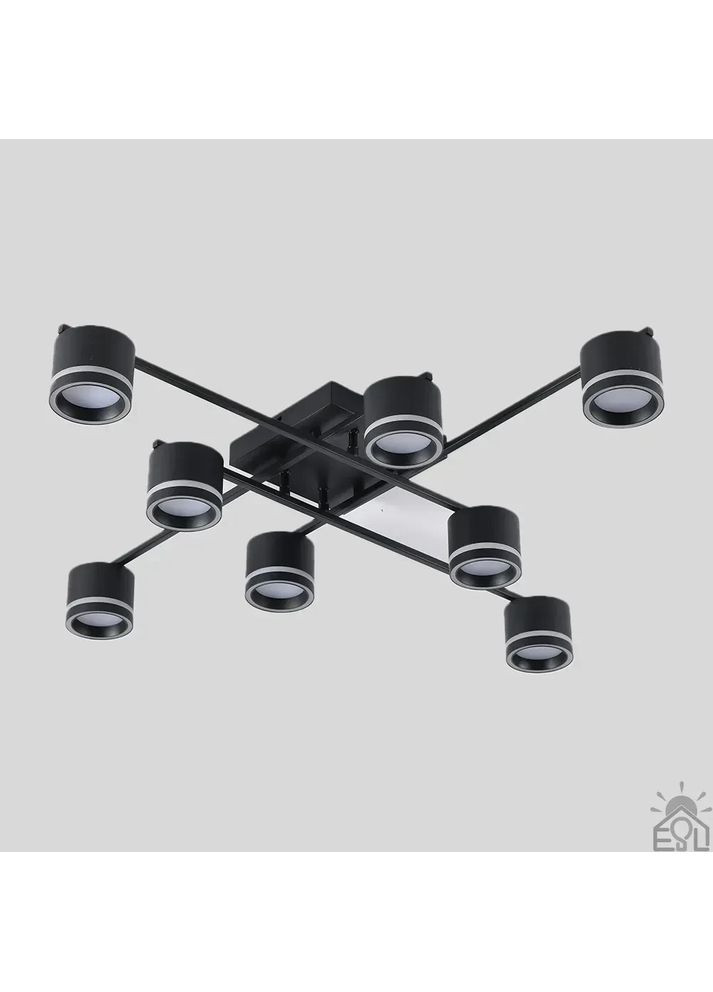 Люстра GELA 8R 820x820x140 мм Чорна на 8 ламп GX53 ESLLSE (365650706)