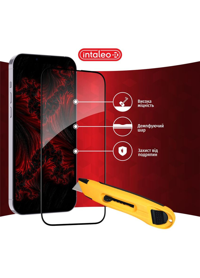 Захисне скло Full Glue ESD для Apple iPhone 16 Pro Black (1283126594724) Intaleo (341487916)