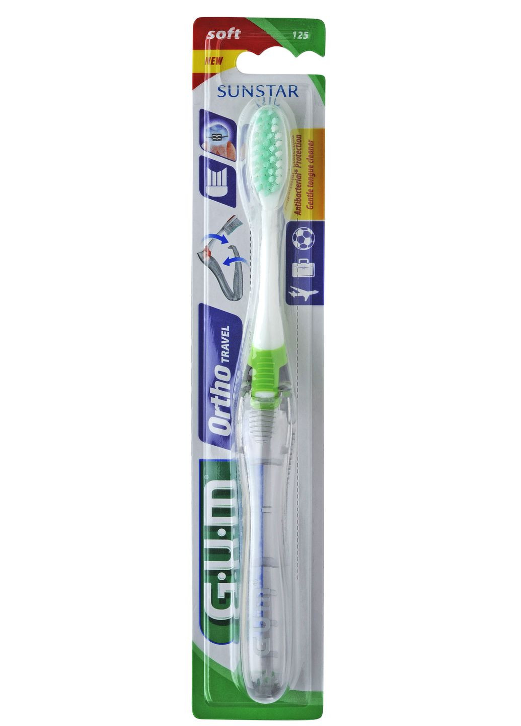 Зубна щітка Travel Ortho дорожна, в асортименті GUM 125MK (343413730)