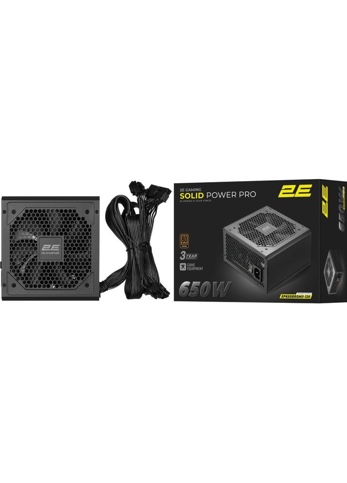 Блок питания Solid Power Pro 650W (2E-SP650BRSMII-120) 2E Gaming (368575688)