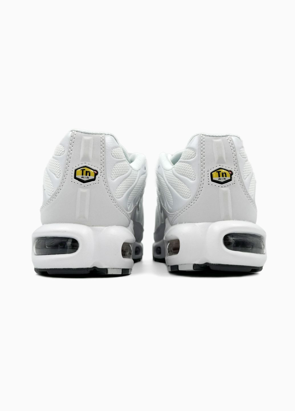 Білі Осінні кросівки чоловічі і жіночі nike air max tn plus white | найк аір макс тн плюс білі No Brand