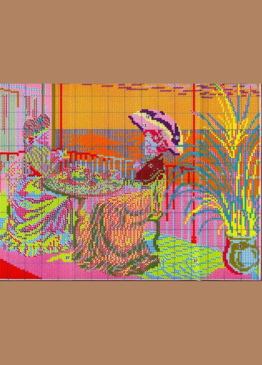 Набір для вишивання за нанесеною на канву схемою "Afternoon tea". AIDA 14CT printed 38*33 см Joy Sunday (313613567)