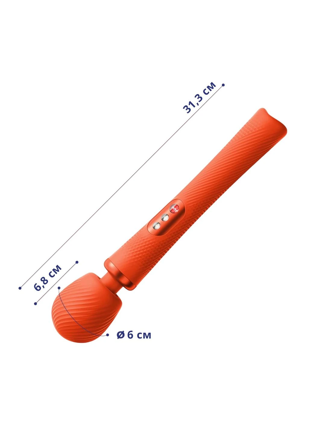 Вібромасажер VIM Vibrating Wand sunrise orange, суперпотужний та легкий, до 6 годин роботи Fun Factory (332209752)