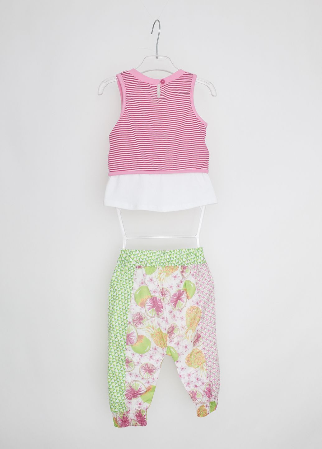 Розовый летний костюм розово-черный Marasil