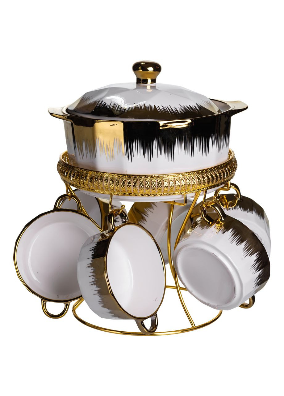 Суповой сервиз на 6 персон супница 2(л) на подставке с бульонницами 300(мл) тарелки для супа ML-T35 Yiwu (369446710)