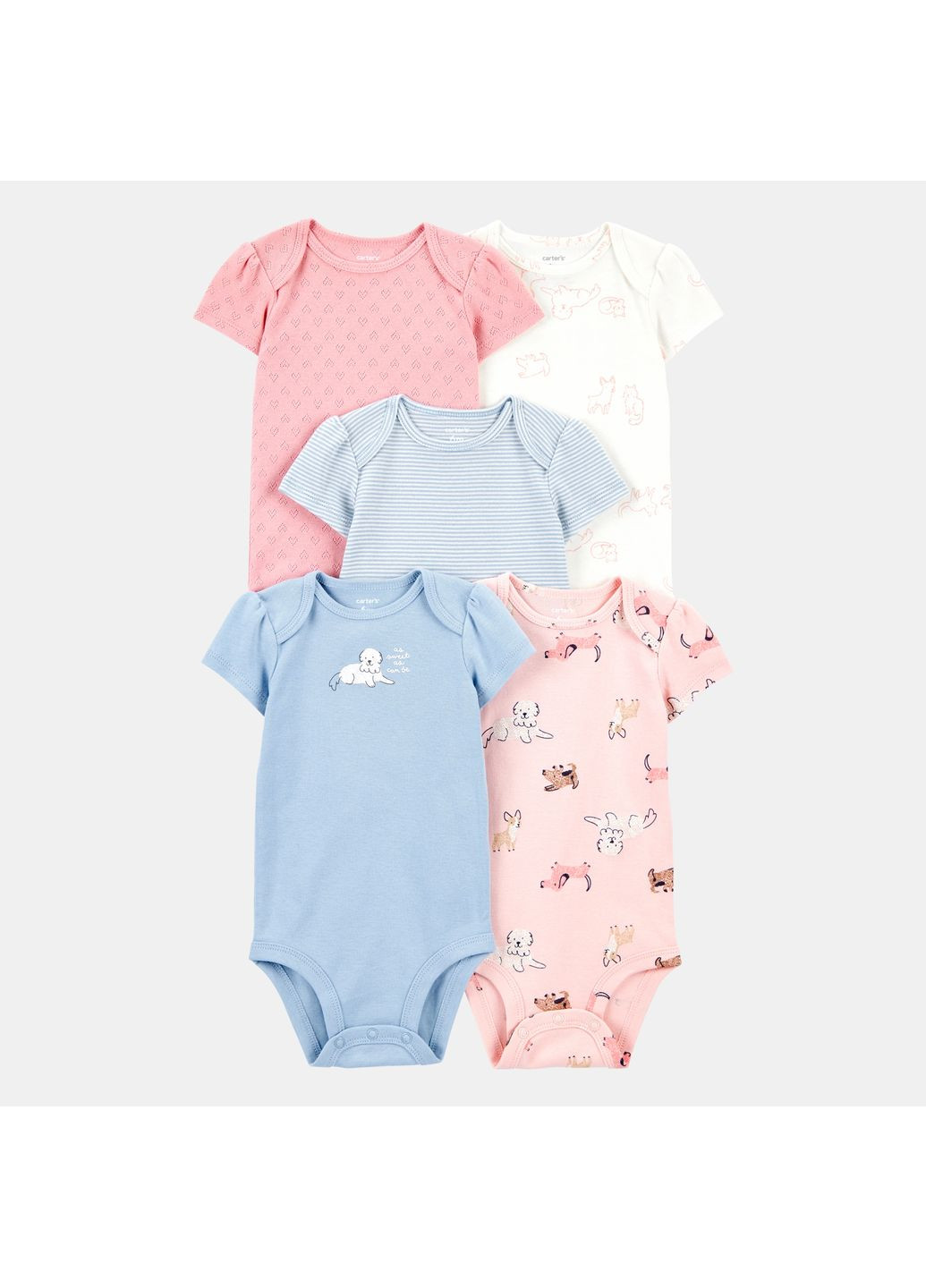 Комплект боді 5в1 для дівчинки 72-76 см (1T010610_12M) Carter's (368239841)
