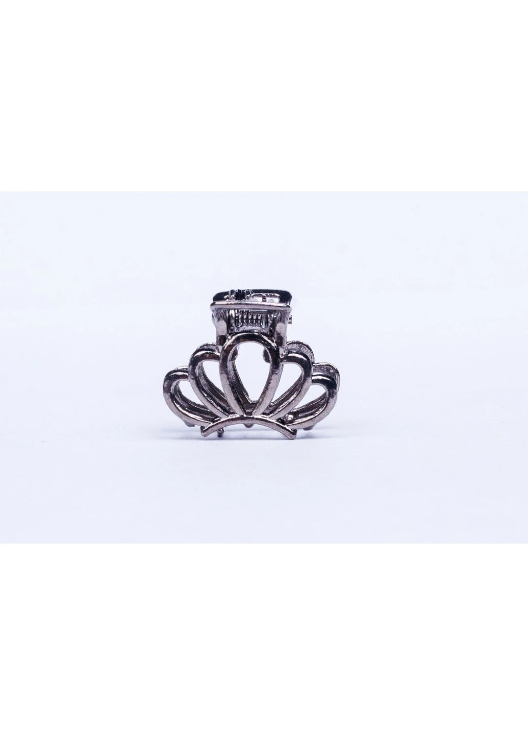 Міні крабік корона для волосся, металевий чорне срібло, довжина 2 см Fashion Jewelry (402491263)
