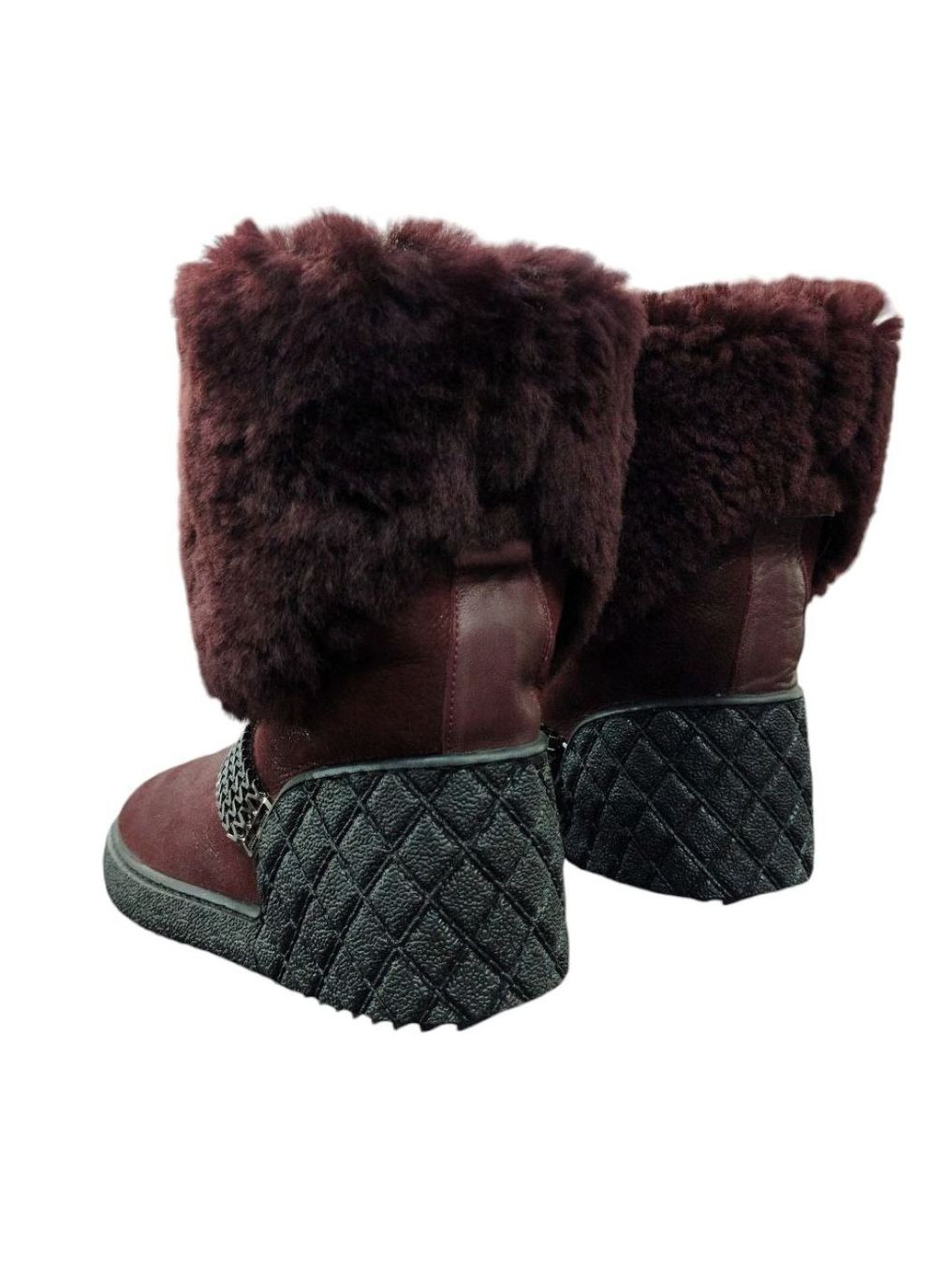 Зимние зимние женские высокие сапоги 37 (23,5 см) на цигейки казаки Sherlock Soon с цепочками