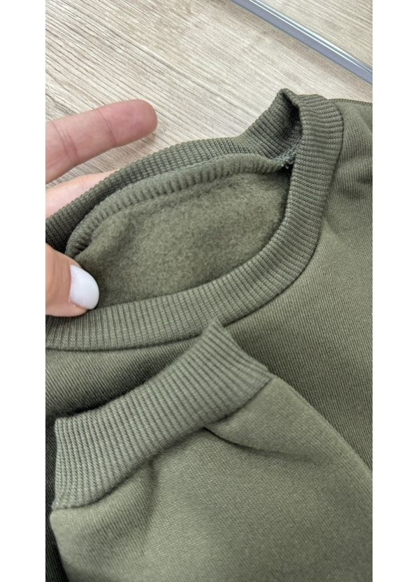 Зелений демісезонний дитячий утеплений спортивний костюм для хлопчиків брючний BabyStyle