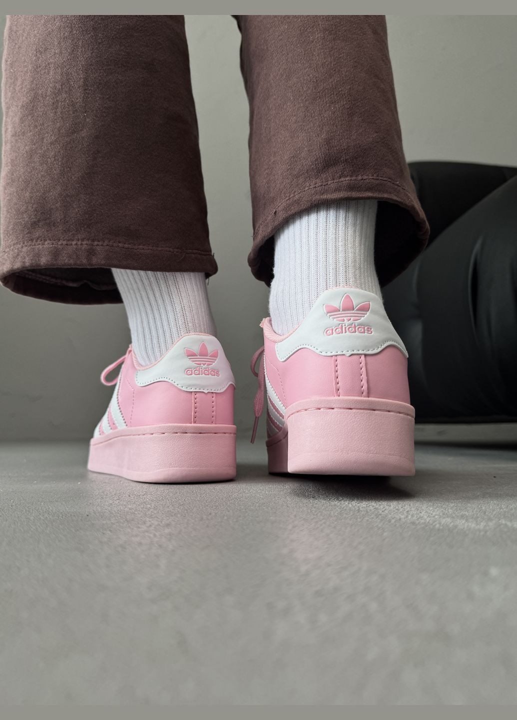 Кроссовки женские Adidas Superstar XLG pink | Адидас Суперстар розовые No Brand розовые демисезоны (316091154)