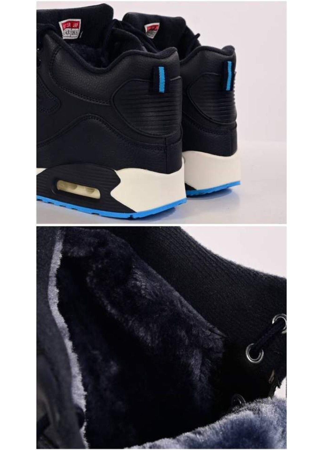 Синие зимние ботинки мужские зимние синие (a802-5l) KMB