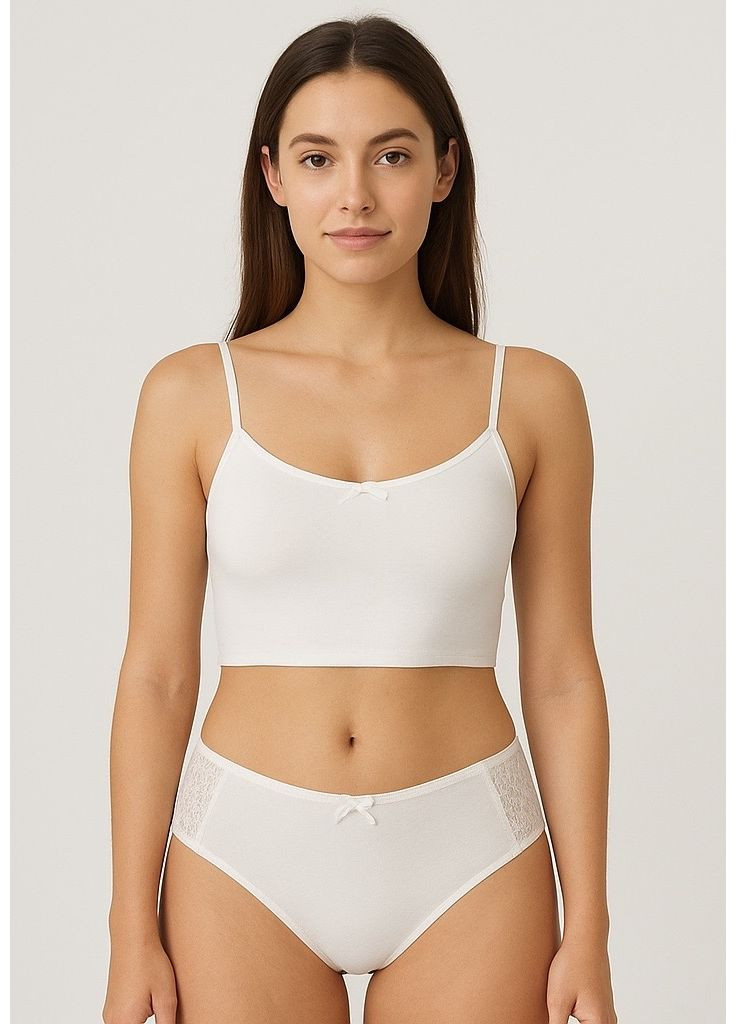 Жіночі мереживні трусики-бразиліана True Style (360979163)