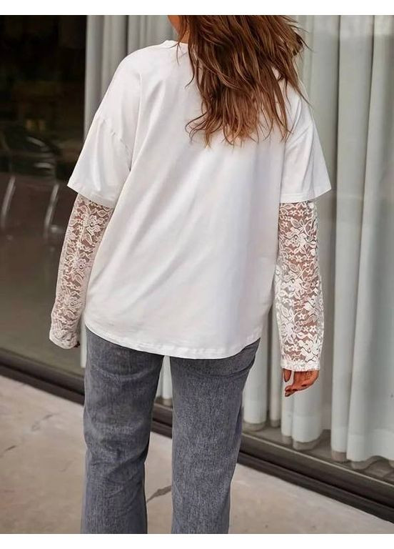 Лонгслів жіночий з гіпюром Style Point (351854811)