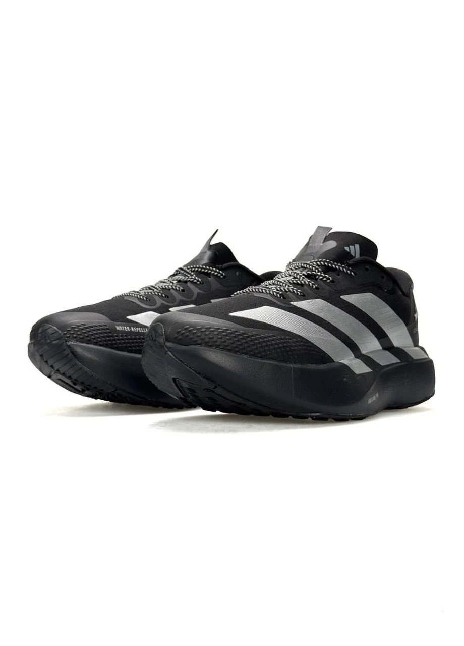 Чорні кросівки чоловічі black silver демісезон No Brand Adizero Evo SL ATR
